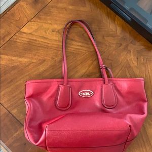 COACH red tote.